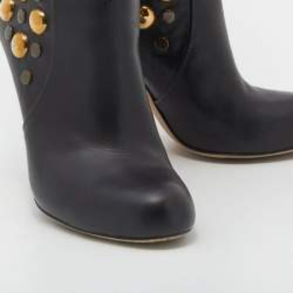 GUCCI Leather Studded Accents Boots - Picture 6 of 6